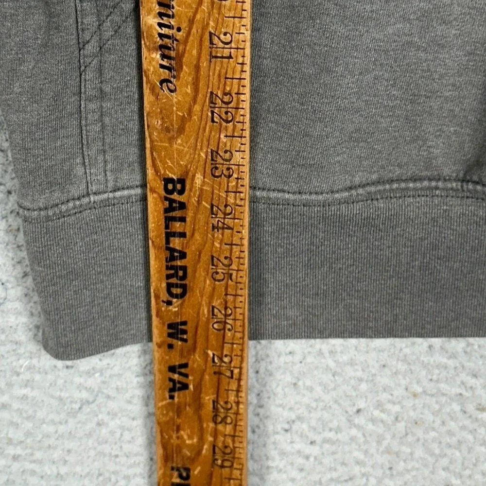 The North Face Hoodie Mens Medium Grey Neon Green Graphic Pullover Sweatshirt